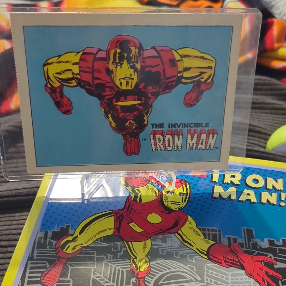 Rare 1978 Vintage Postcard Iron Man Comic Art Display Marvel